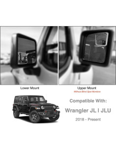 Espejos de Punto Ciego NXTGEN para Jeep Wrangler 2018-2023 2