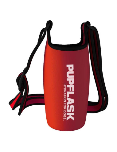 Soporte de Botella de Agua Tuff Pupper 0.8L Neopreno Rojo