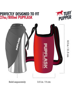 Soporte de Botella de Agua Tuff Pupper 0.8L Neopreno Rojo 2