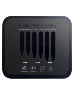 Estabilizadores de Cuello de Aleación Espejo - 3 Tamaños (5.3cm, 6.4cm, 7cm) - Lujo para Camisas de Hombre