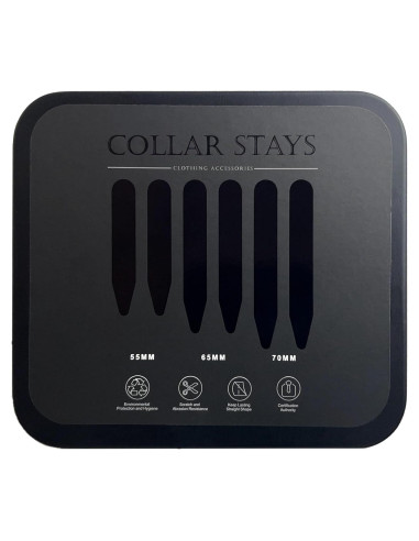 Estabilizadores de Cuello de Aleación Espejo - 3 Tamaños (5.3cm, 6.4cm, 7cm) - Lujo para Camisas de Hombre