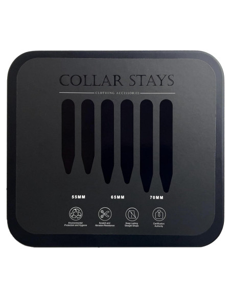 Estabilizadores de Cuello de Aleación Espejo - 3 Tamaños (5.3cm, 6.4cm, 7cm) - Lujo para Camisas de Hombre