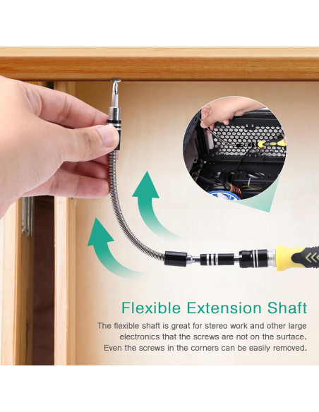 Kit de Destornilladores de Precisión ORIA 61 en 1 con Eje Flexible