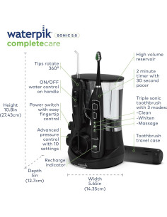 Irrigador Dental Waterpik Complete Care 5.0 + Cepillo Eléctrico WP-862 2