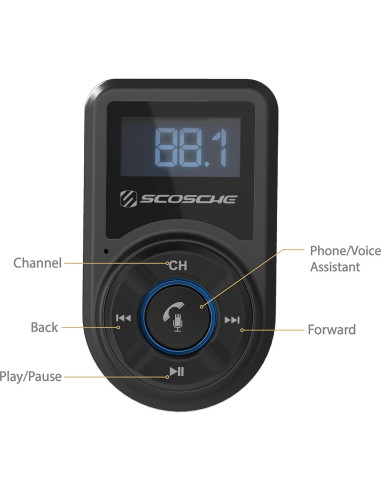 Transmisor FM Bluetooth Scosche BTFM3 con Cargador USB 10W