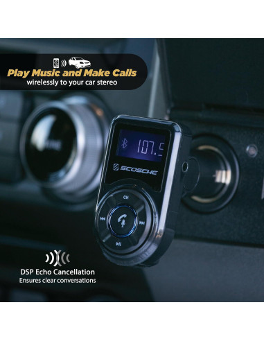 Transmisor FM Bluetooth Scosche BTFM3 con Cargador USB 10W