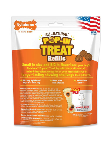 Golosinas para Perros Nylabone Pop-In Sabor Pollo 30 Unidades