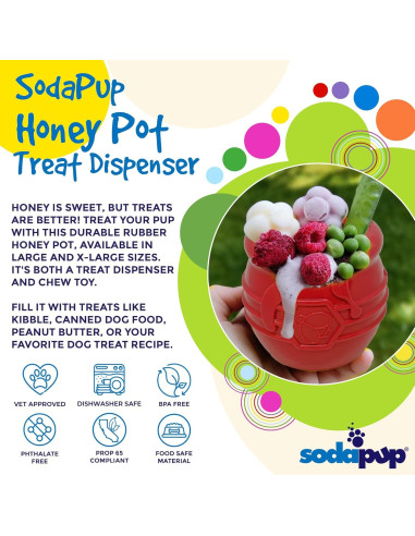 Dispensador de Golosinas SodaPup Olla de Miel Grande 8.25cm