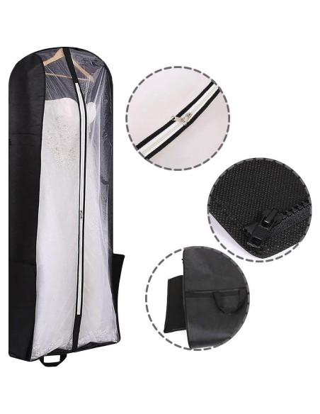 Funda de Vestido de Novia Plegable DIOMMELL 180 cm Negra