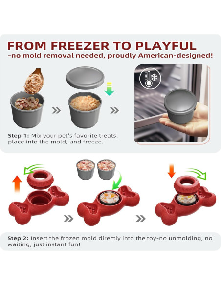 Hueso Congelado para Perros EHWZ - Juguete Masticable 7.4cm