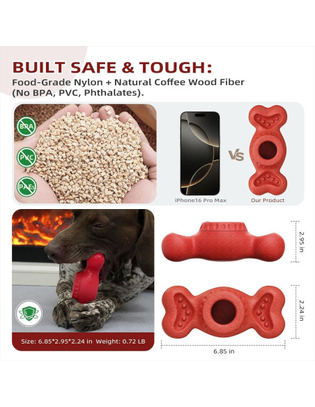 Hueso Congelado para Perros EHWZ - Juguete Masticable 7.4cm