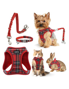 Conjunto Arnés, Collar y Cinturón de Seguridad GAMUDA Rojo S