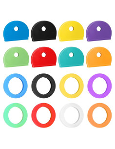 Vibit Paquete de 16 Etiquetas de Capuchón para Llaves Coloridas