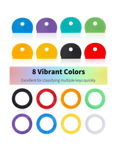 Vibit Paquete de 16 Etiquetas de Capuchón para Llaves Coloridas 2