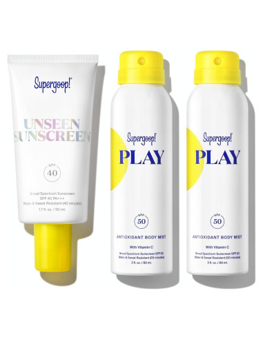Supergoop! Protector Solar Invisible 48.2 g + 2 Neblinas PLAY SPF 50