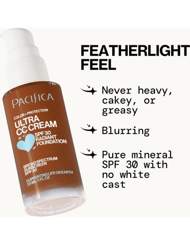 Crema CC Ultra Radiante Pacifica SPF 17 Cool-Deep 28.35 g