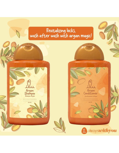 ILU Conjunto Champú y Acondicionador Argán 300ml - Hidratación Profunda