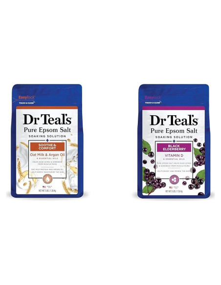 Sal de Epsom Pura Dr Teal 1.36 kg con Leche de Avena y Argán