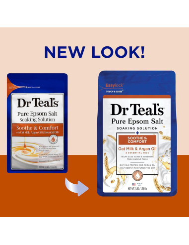Sal de Epsom Pura Dr Teal 1.36 kg con Leche de Avena y Argán