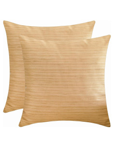 Fundas de Cojín Doradas Los Pétalos Blancos 45.72x45.72 cm - 2 Unidades