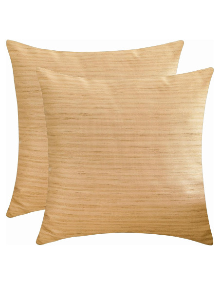 Fundas de Cojín Doradas Los Pétalos Blancos 45.72x45.72 cm - 2 Unidades