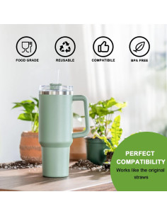 Popotes Reutilizables Yoelike para Taza Stanley 30/40oz - 6 Piezas 2