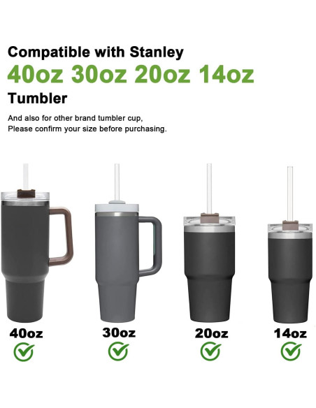 Popotes Reutilizables Yoelike para Taza Stanley 30/40oz - 6 Piezas