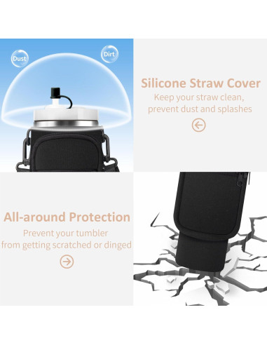 Bolsa Portabotellas AceTreker Neopreno 40 oz con Correa