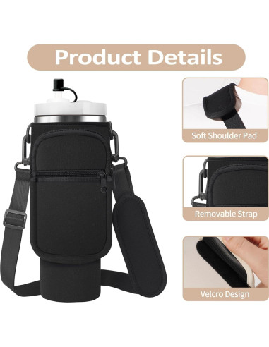Bolsa Portabotellas AceTreker Neopreno 40 oz con Correa