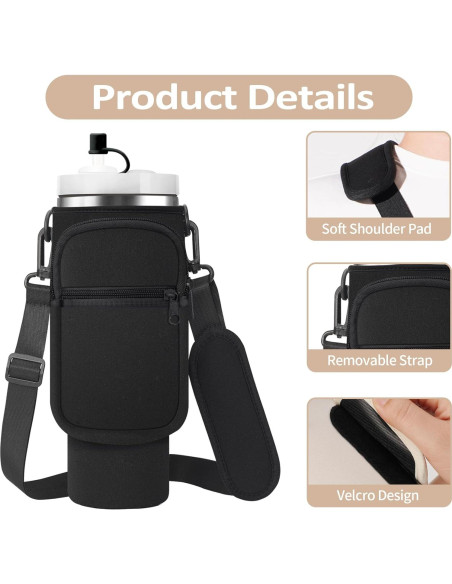 Bolsa Portabotellas AceTreker Neopreno 40 oz con Correa