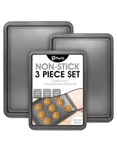 Juego de Moldes para Hornear 3 Piezas PERLLI Antiadherente