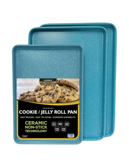 Set de 3 Bandejas para Galletas casaWare Granito Azul 33x23 cm