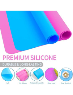 Alfombrilla de Silicona KQNBI 40x30 cm Antiadherente 2 Piezas 2