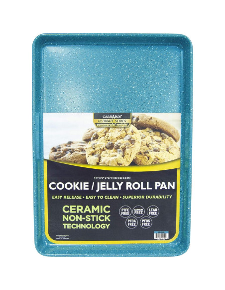 Set de 3 Bandejas para Galletas casaWare Granito Azul 33x23 cm