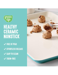 Bandejas para Hornear GreenLife 9x7 cm, Juego de 2 Piezas Cerámica 2