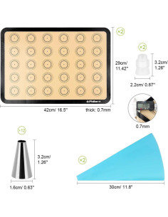 Juego de Tapetes de Silicona PHILORN 42x29 cm Antiadherente 2