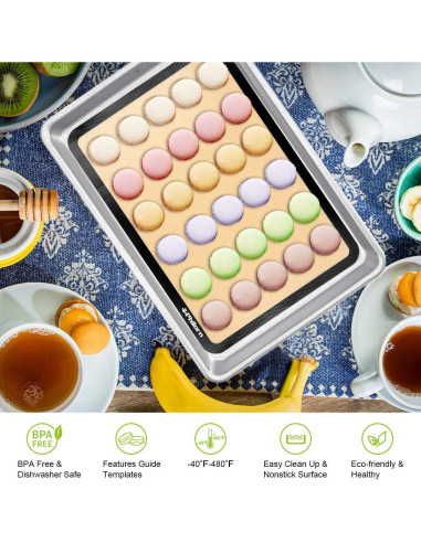 Juego de Tapetes de Silicona PHILORN 42x29 cm Antiadherente