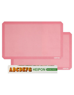 Alfombrilla de Hornear Silicona HEIPON 57x37 cm Antiadherente 2 Piezas
