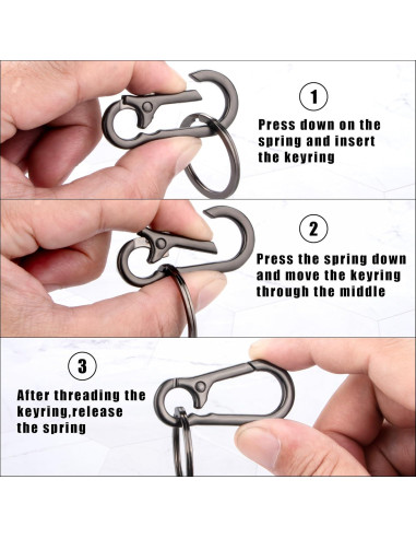 Llaveros de Metal Wikavanli Organizador 4 Piezas Unisex