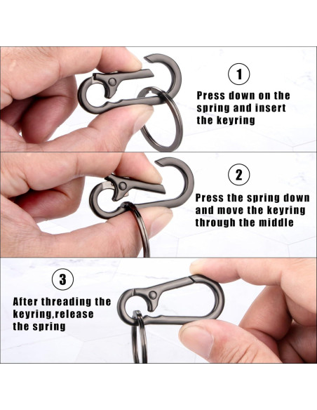 Llaveros de Metal Wikavanli Organizador 4 Piezas Unisex