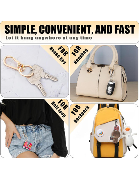 Llaveros de Metal Wikavanli Organizador 4 Piezas Unisex