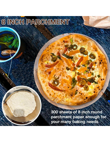 300 Hojas Papel Pergamino Redondo 20 cm Pharamat para Hornear