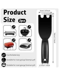 Paquete de 2 Raspadores Universales YBEATY para Parrilla Interior 2