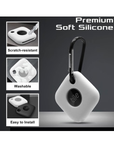 Funda de Silicona Seltureone para Tile Mate 2022/2024 Blanca 2