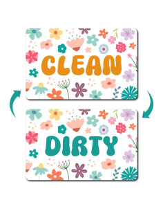 Imán de Lavavajillas Limpio Sucio PWHINGN Flor 9.7x5.6cm