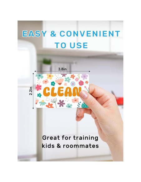 Imán de Lavavajillas Limpio Sucio PWHINGN Flor 9.7x5.6cm