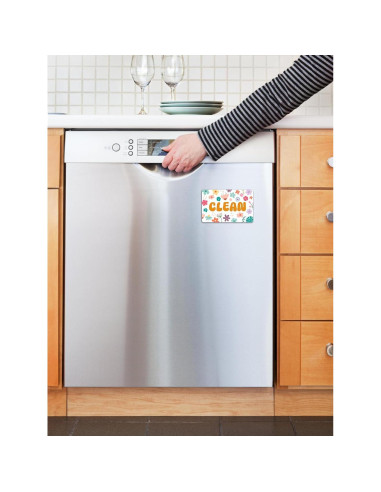 Imán de Lavavajillas Limpio Sucio PWHINGN Flor 9.7x5.6cm