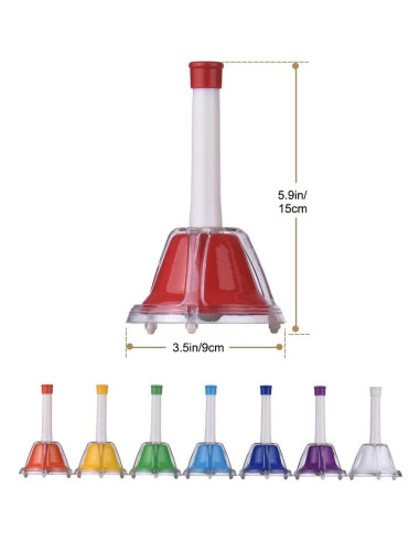 Campanas de Mano Heysland 8 Notas Diatónicas para Niños