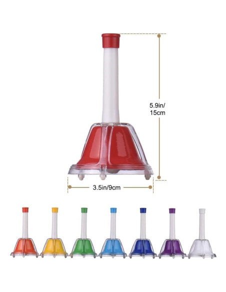 Campanas de Mano Heysland 8 Notas Diatónicas para Niños