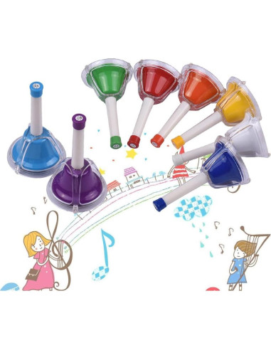 Campanas de Mano Heysland 8 Notas Diatónicas para Niños